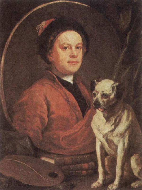 HOGARTH, William The Painter and his Pug France oil painting art